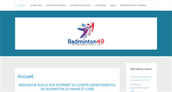 Desktop Screenshot of codep49badminton.fr